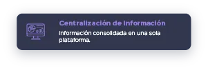 Centralización de información: información consolidada en una sola plataforma