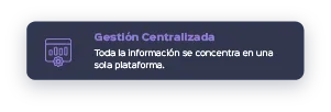 Gestión centralizada: toda la información se concentra en una sola plataforma
